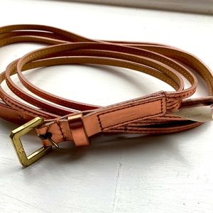 Jcrew leather metallic blush/copper belt